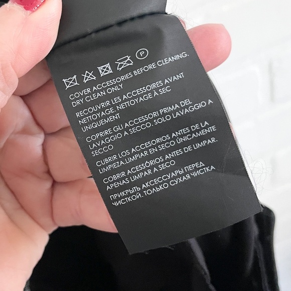 Club Monaco Dress Culotte Trouser pants Crop Bermuda Wide leg Darted Black 00 - Picture 14 of 15